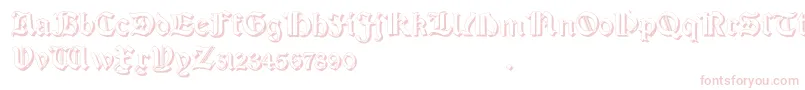 SalterioShadowTwo-Schriftart – Rosa Schriften auf weißem Hintergrund