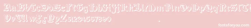 SalterioShadowTwo Font – White Fonts on Pink Background