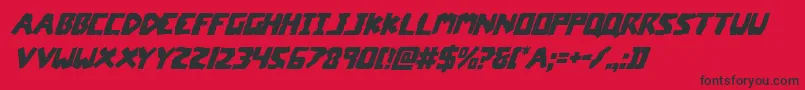 Шрифт coffinstonesuperital – чёрные шрифты на красном фоне