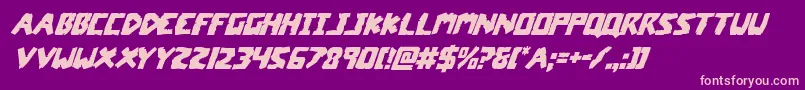 coffinstonesuperital Font – Pink Fonts on Purple Background