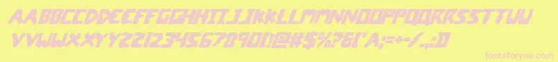 coffinstonesuperital Font – Pink Fonts on Yellow Background