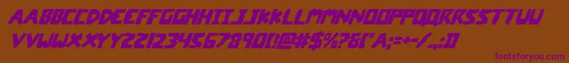 coffinstonesuperital Font – Purple Fonts on Brown Background