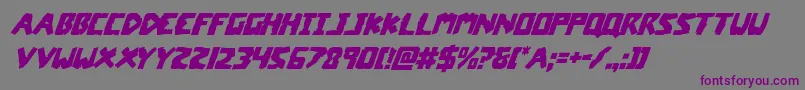 coffinstonesuperital Font – Purple Fonts on Gray Background