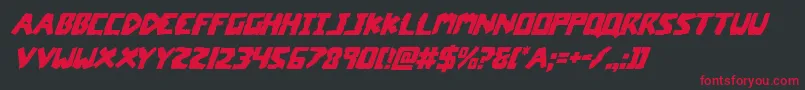 coffinstonesuperital Font – Red Fonts on Black Background