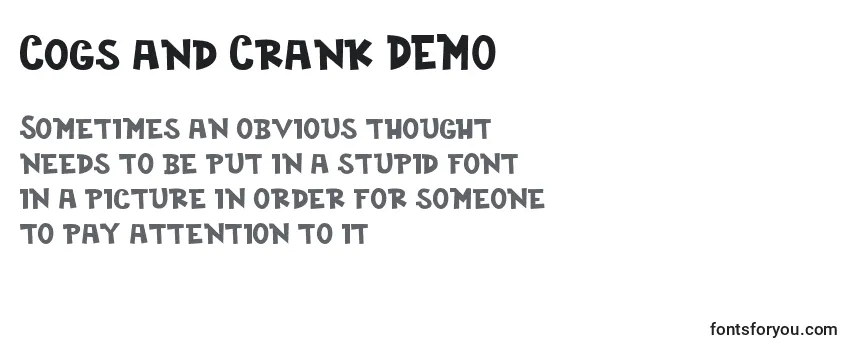 Cogs and Crank DEMO Font