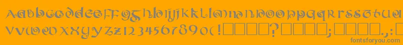 COILED Font – Gray Fonts on Orange Background