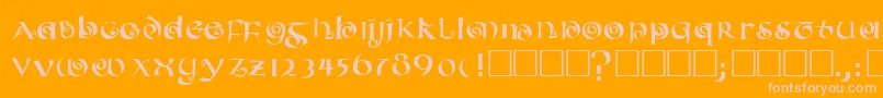 COILED Font – Pink Fonts on Orange Background