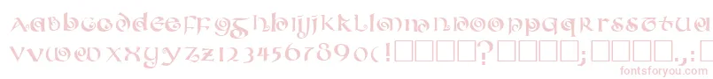 COILED Font – Pink Fonts on White Background