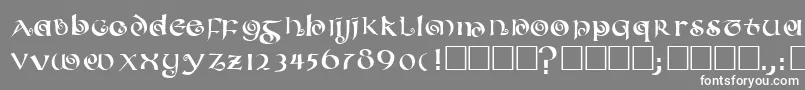 フォントCOILED – 灰色の背景に白い文字