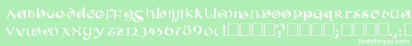 COILED Font – White Fonts on Green Background