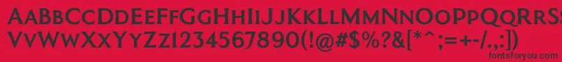 CoinageCapsKrugerGray Font – Black Fonts on Red Background