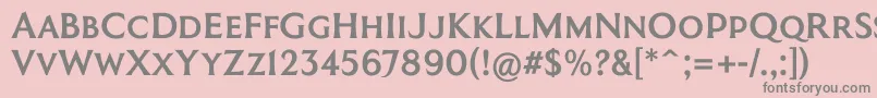 CoinageCapsKrugerGray Font – Gray Fonts on Pink Background