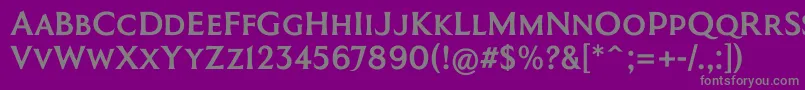 CoinageCapsKrugerGray Font – Gray Fonts on Purple Background
