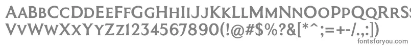 フォントCoinageCapsKrugerGray – 白い背景に灰色の文字