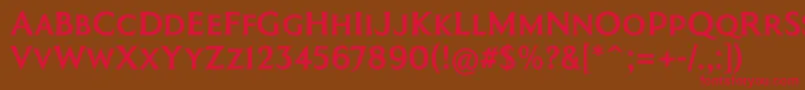 CoinageCapsKrugerGray Font – Red Fonts on Brown Background