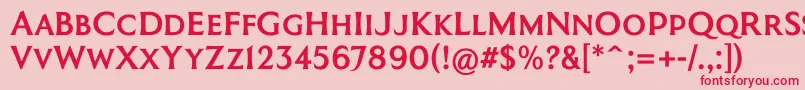 CoinageCapsKrugerGray Font – Red Fonts on Pink Background