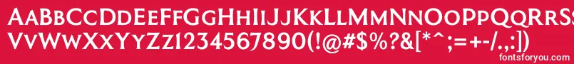 Шрифт CoinageCapsKrugerGray – белые шрифты на красном фоне