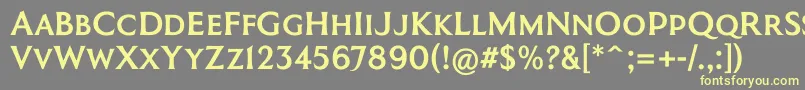 CoinageCapsKrugerGray Font – Yellow Fonts on Gray Background