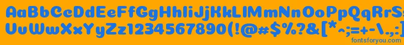 Fonte Coiny Cyrillic – fontes azuis em um fundo laranja