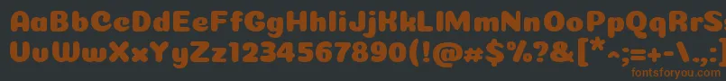 Coiny Cyrillic Font – Brown Fonts on Black Background