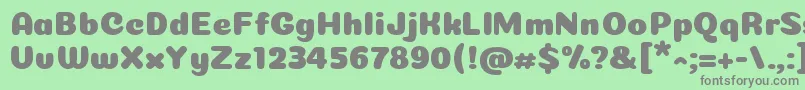 Coiny Cyrillic Font – Gray Fonts on Green Background