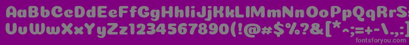 フォントCoiny Cyrillic – 紫の背景に灰色の文字