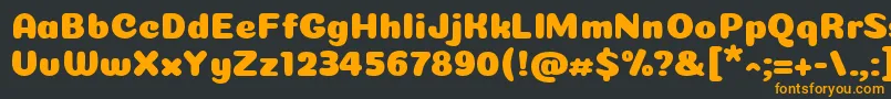 Coiny Cyrillic Font – Orange Fonts on Black Background