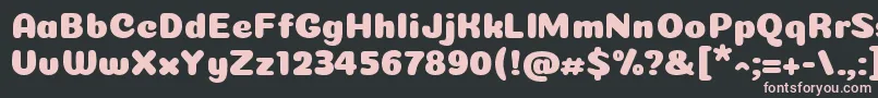 Coiny Cyrillic Font – Pink Fonts on Black Background