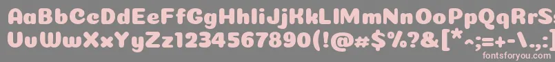 Coiny Cyrillic Font – Pink Fonts on Gray Background