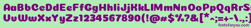 Coiny Cyrillic Font – Purple Fonts on Green Background