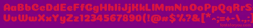 Coiny Cyrillic Font – Red Fonts on Purple Background