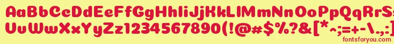 Coiny Cyrillic Font – Red Fonts on Yellow Background