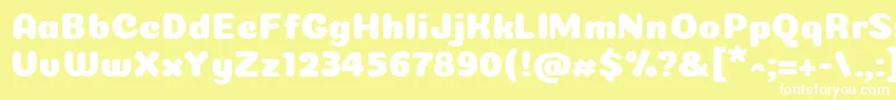 Coiny Cyrillic Font – White Fonts on Yellow Background