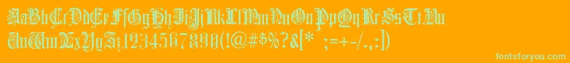 COLCBL   Font – Green Fonts on Orange Background