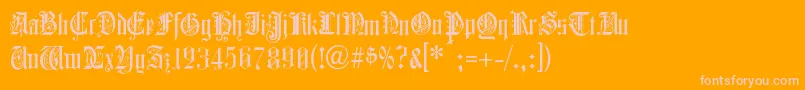 COLCBL  -Schriftart – Rosa Schriften auf orangefarbenem Hintergrund