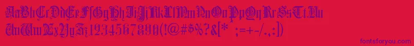 COLCBL   Font – Purple Fonts on Red Background