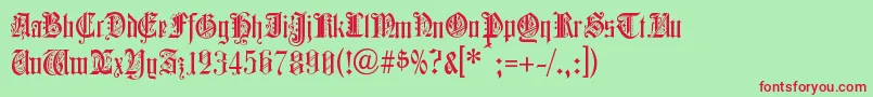 COLCBL   Font – Red Fonts on Green Background