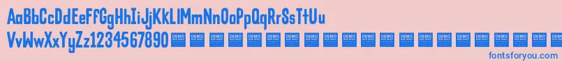 Cold Crush   Demo Font – Blue Fonts on Pink Background