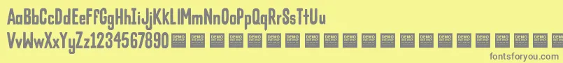 Cold Crush   Demo Font – Gray Fonts on Yellow Background