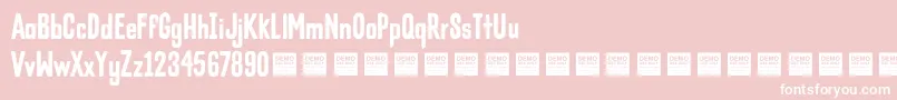 Cold Crush   Demo Font – White Fonts on Pink Background