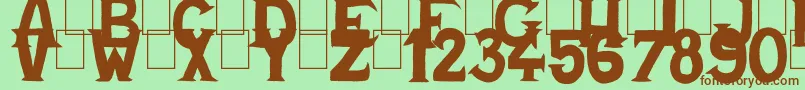 Cold Turkey Font – Brown Fonts on Green Background