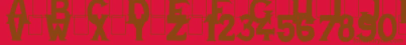 Cold Turkey Font – Brown Fonts on Red Background