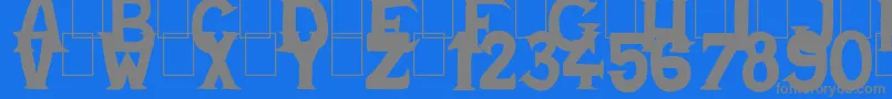 フォントCold Turkey – 青い背景に灰色の文字