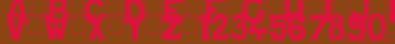 Cold Turkey Font – Red Fonts on Brown Background