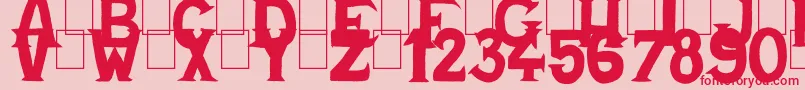 フォントCold Turkey – ピンクの背景に赤い文字