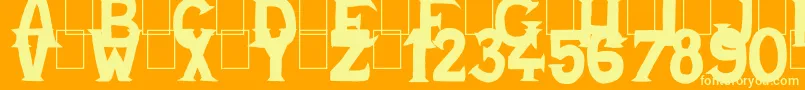 Cold Turkey Font – Yellow Fonts on Orange Background