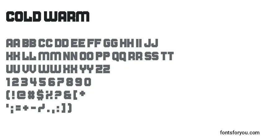 Шрифт Cold Warm – алфавит, цифры, специальные символы