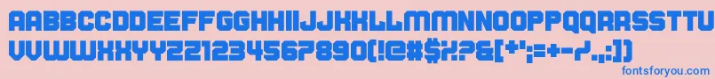 Cold Warm Font – Blue Fonts on Pink Background