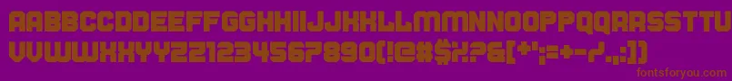 Cold Warm Font – Brown Fonts on Purple Background