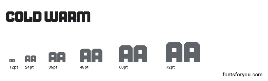 Cold Warm Font Sizes